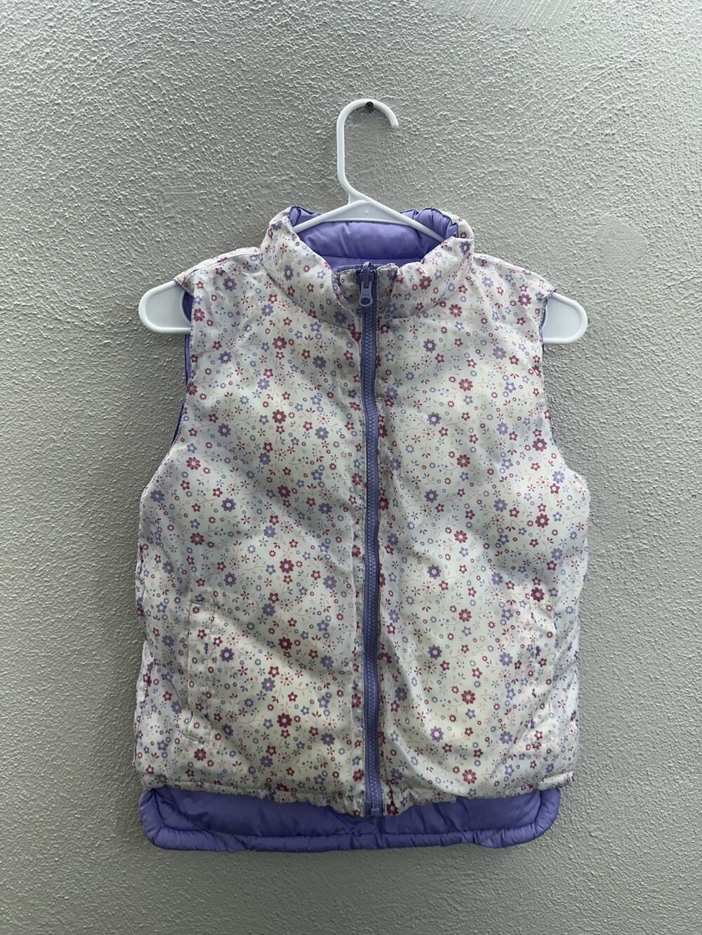 Girl Connection Childrens Girls Vest Size Large Puffer Reversible Zip Up Y2K